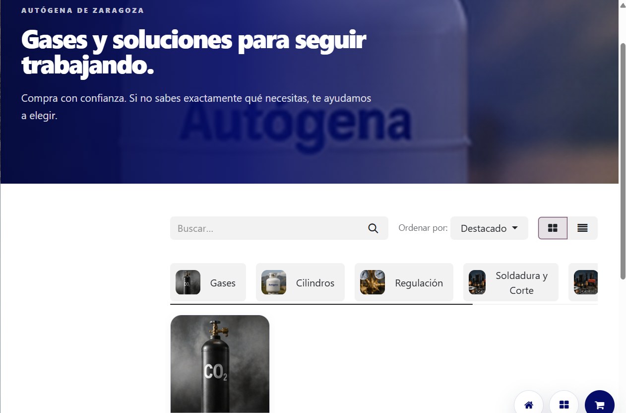 Tienda digital Autógena de Zaragoza